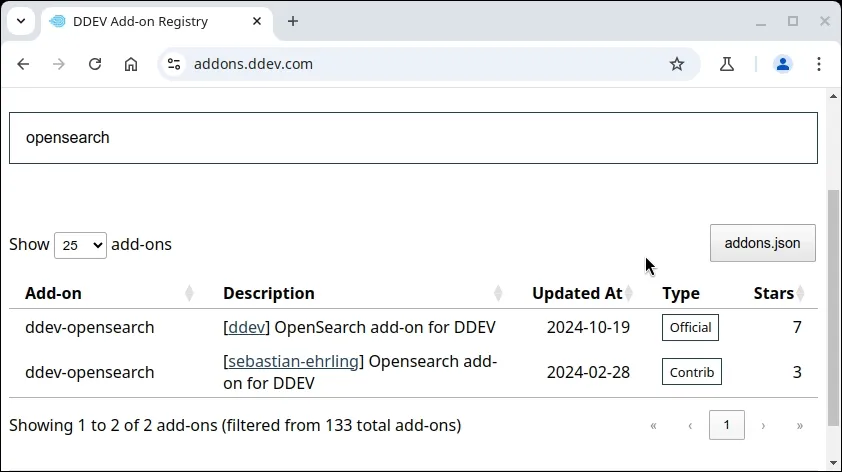 DDEV Add-on Type